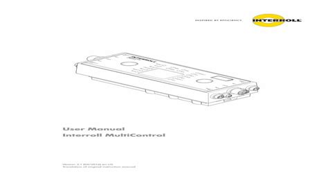 User Manual Interroll MultiControl 